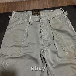 Shade 509 Army Pants VINTAGE 1940s 1950s COMBAT military cargo trousers OG 107