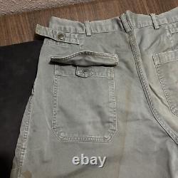 Shade 509 Army Pants VINTAGE 1940s 1950s COMBAT military cargo trousers OG 107