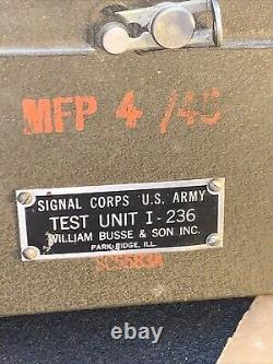 Signal Corps US Army Military WW2 Test Unit 1-236 telegraphy teletypewriter RARE