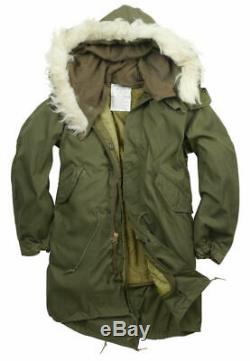 Small Reg Us Military Fishtail Parka Jacket Army M65 Extreme Cold Genuine Od Nos