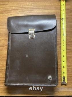 Soviet Vintage Officer Leather Map Case Tablet Bag Military Army Field Gear USSR
