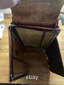 Soviet Vintage Officer Leather Map Case Tablet Bag Military Army Field Gear USSR