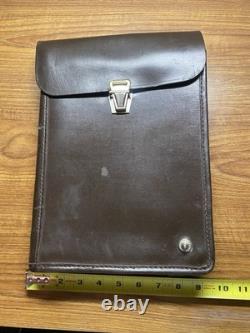 Soviet Vintage Officer Leather Map Case Tablet Bag Military Army Field Gear USSR