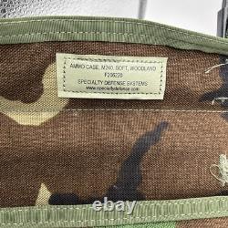 Speciality Defense Systems USGI Woodland M240 Soft Case Ammo Bag F206220 + Strap