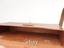 Suberb Swiss Army Military Leather Shoulder Bag Officier Switzerland Brown 1968