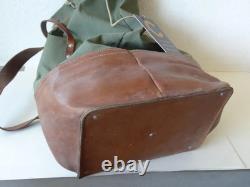 Superb Swiss Army Military Sea bag backpack Canvas Leather Seesack 1968 Vintage