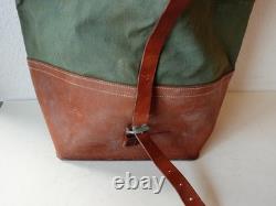 Superb Swiss Army Military Sea bag backpack Canvas Leather Seesack 1969 Vintage