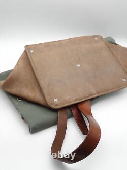 Superb Swiss Army Military Sea bag backpack Canvas Leather Seesack 1969 Vintage