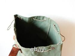 Superb Swiss Army Military Sea bag backpack Canvas Leather Seesack 1969 Vintage
