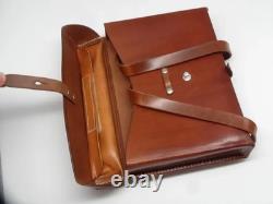 Superb Swiss Soldier Army Leather Shoulder Bag Officier Switzerland Surplus 1973