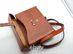 Superb Swiss Soldier Army Leather Shoulder Bag Officier Switzerland Surplus 1988