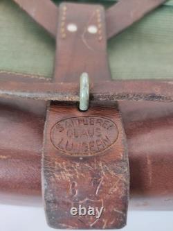 Superb Vintage Swiss Army Military Ammo/Tool Bag Leather Pouch 1967 STGW 57+90