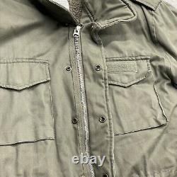 Surplus Raw Vintage Paratrooper Winter Jacket Mens L Olive Military Field Coat