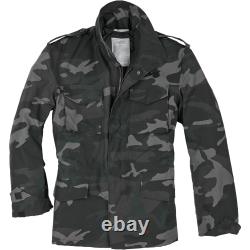 Surplus US Field Jacket M65 Military Army Tactical Coat Mens Parka Black Camo