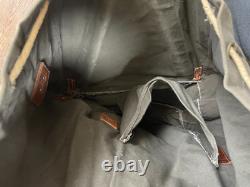 Swedish Army M39 Backpack Canvas & Leather Rucksack Metal Frame Vtg WW2 Military