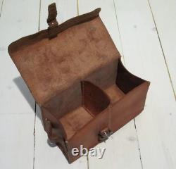 Swedish Military Leather Medical Storage Bag Original Army Equipment Vintage