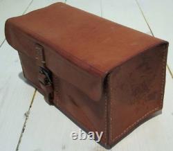 Swedish Military Leather Medical Storage Bag Original Army Equipment Vintage