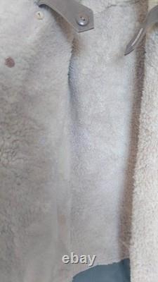 Swedish Military Utrustningar canvas and sheepskin lined coat