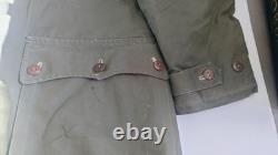 Swedish Military Utrustningar canvas and sheepskin lined coat
