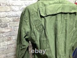 Swedish army Airforce Para Tank Driver Jacket 70s 80s Military Smock Khaki S