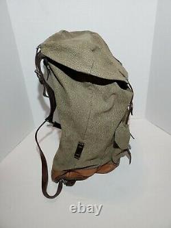 Swiss Army 1962 Vintage Leather and Canvas Military Heavy Duty Rucksack & Duffle