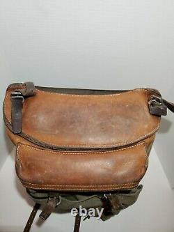 Swiss Army 1962 Vintage Leather and Canvas Military Heavy Duty Rucksack & Duffle