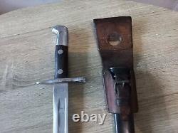 Swiss Army Bayonet Knife M1899 Schmidt Rubin Scabbard Frog 1WW 2WW NEUHAUSEN SIG