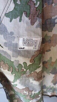 Swiss Army Camouflage Taz 90 Combat Jacket with Military Sleeve Chevron Size 48N