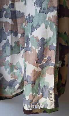 Swiss Army Camouflage Taz 90 Combat Jacket with Military Sleeve Chevron Size 48N