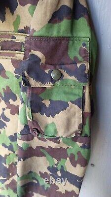 Swiss Army Camouflage Taz 90 Combat Jacket with Military Sleeve Chevron Size 48N