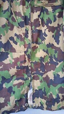 Swiss Army Camouflage Taz 90 Combat Jacket with Military Sleeve Chevron Size 48N