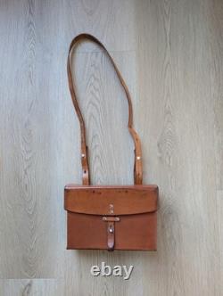 Swiss Army Leather Bag 1984 Vintage Officer Bag Medic Paramedic Military Bag WW2
