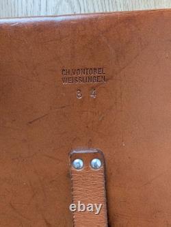 Swiss Army Leather Bag 1984 Vintage Officer Bag Medic Paramedic Military Bag WW2