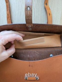 Swiss Army Leather Bag 1984 Vintage Officer Bag Medic Paramedic Military Bag WW2