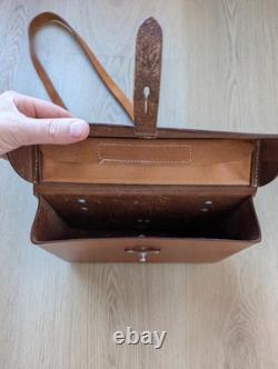 Swiss Army Leather Bag 1984 Vintage Officer Bag Medic Paramedic Military Bag WW2