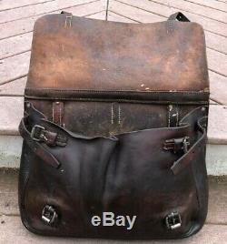 Swiss Army Leather Military Horizontal Saddlebag Messenger Bag 1940