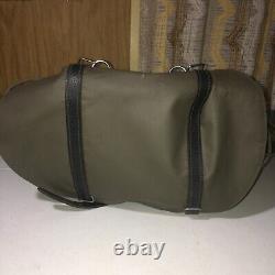 Swiss Army Military Backpack Leather Rubberized Waterproof Rucksack Bag EUC