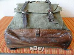 Swiss Army Military Backpack Rucksack 1952 CH Canvas Salt & Pepper