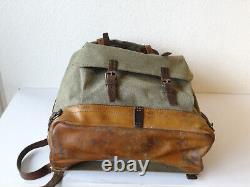 Swiss Army Military Backpack Rucksack 1953 Canvas Salt & Pepper Switzerland RAR