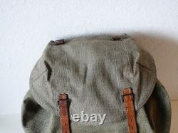 Swiss Army Military Backpack Rucksack 1954 Canvas Salt & Pepper Switzerland RAR
