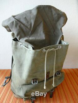 Swiss Army Military Backpack Rucksack 1957 CH Canvas Salt & Pepper