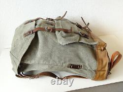 Swiss Army Military Backpack Rucksack 1959 Canvas Salt & Pepper Switzerland RAR