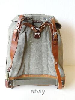 Swiss Army Military Backpack Rucksack 1959 Canvas Salt & Pepper Switzerland RAR