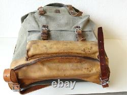 Swiss Army Military Backpack Rucksack 1959 Canvas Salt & Pepper Switzerland RAR