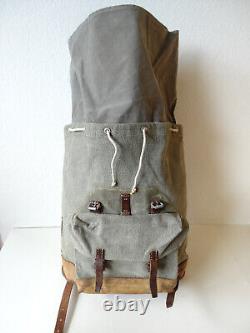 Swiss Army Military Backpack Rucksack 1959 Canvas Salt & Pepper Switzerland RAR