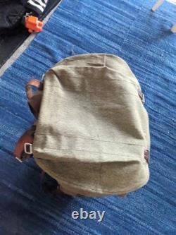 Swiss Army Military Backpack Rucksack 1960 Canvas Salt & Pepper Switzerland RAR