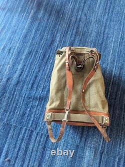 Swiss Army Military Backpack Rucksack 1960 Canvas Salt & Pepper Switzerland RAR