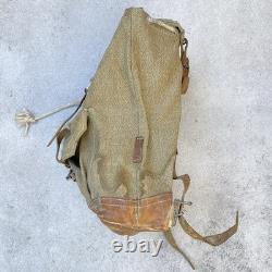Swiss Army Military Backpack Rucksack 1960 Canvas Salt & Pepper Switzerland RARE