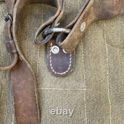 Swiss Army Military Backpack Rucksack 1960 Canvas Salt & Pepper Switzerland RARE