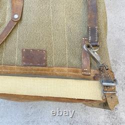 Swiss Army Military Backpack Rucksack 1960 Canvas Salt & Pepper Switzerland RARE